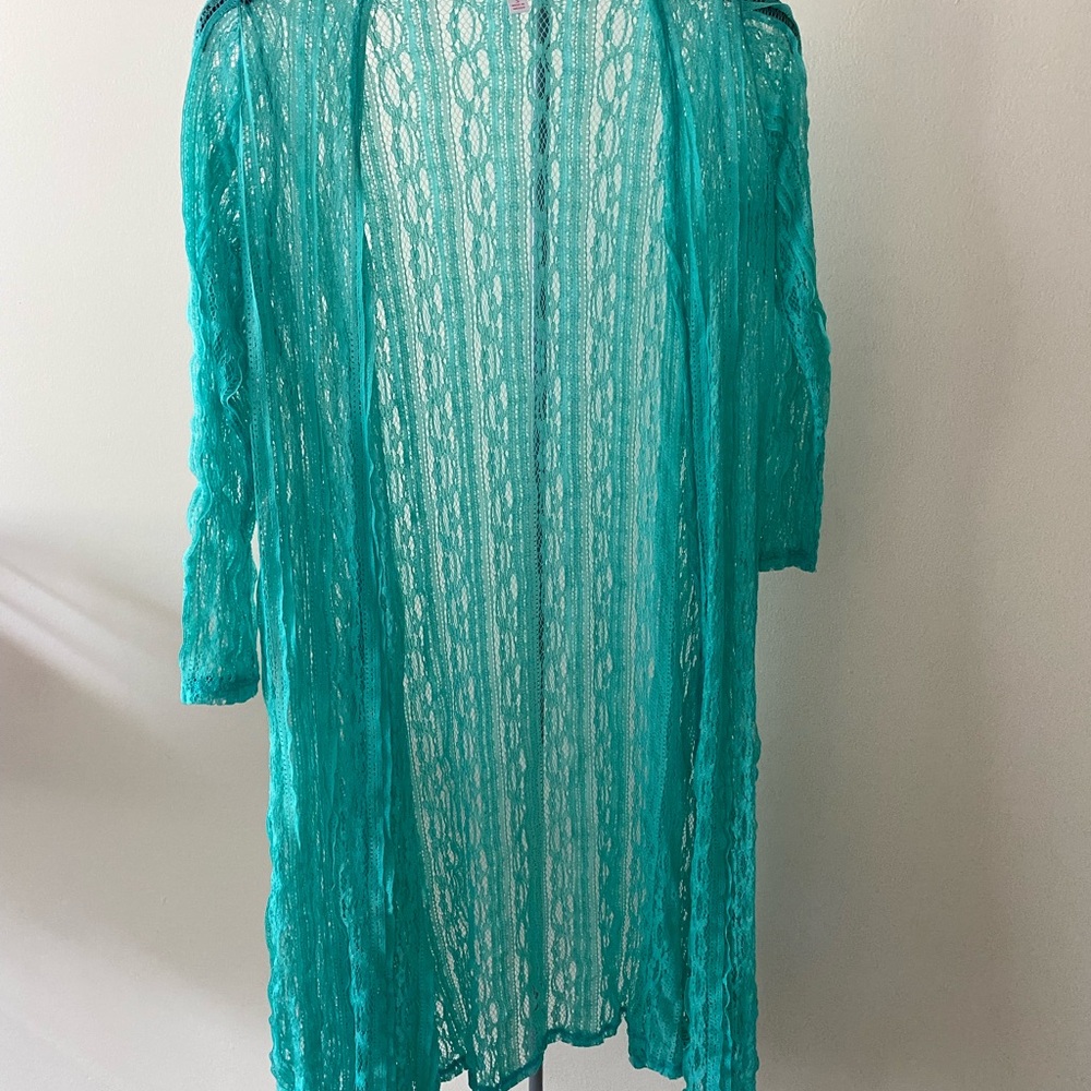 LuLaRoe Turquoise Lace Cover-Up